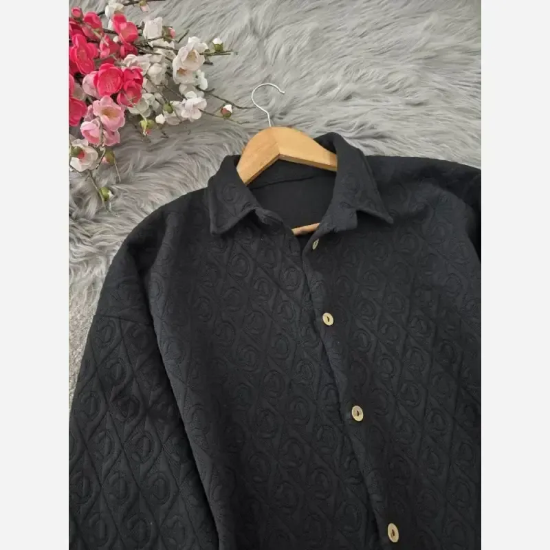 مانتو ضخیم تینا جنس شنل فتیله ای پاییزه و زمستانه فری سایز