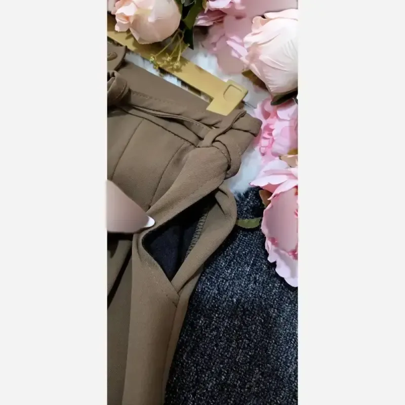 شلوار فول بگ ریزشی کرپ مورگان درجه یک