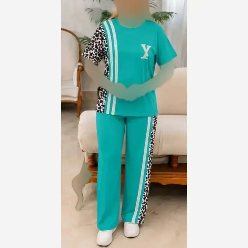 تیشرت و شلوار مدل ترانه جنس پنبه فری سایز