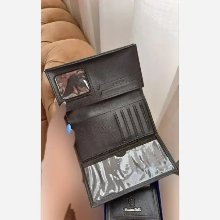 پک هدیه مردانه چرم شامل کیف پول جاکارتی و کمربند رنگ مشکی و عسلی
