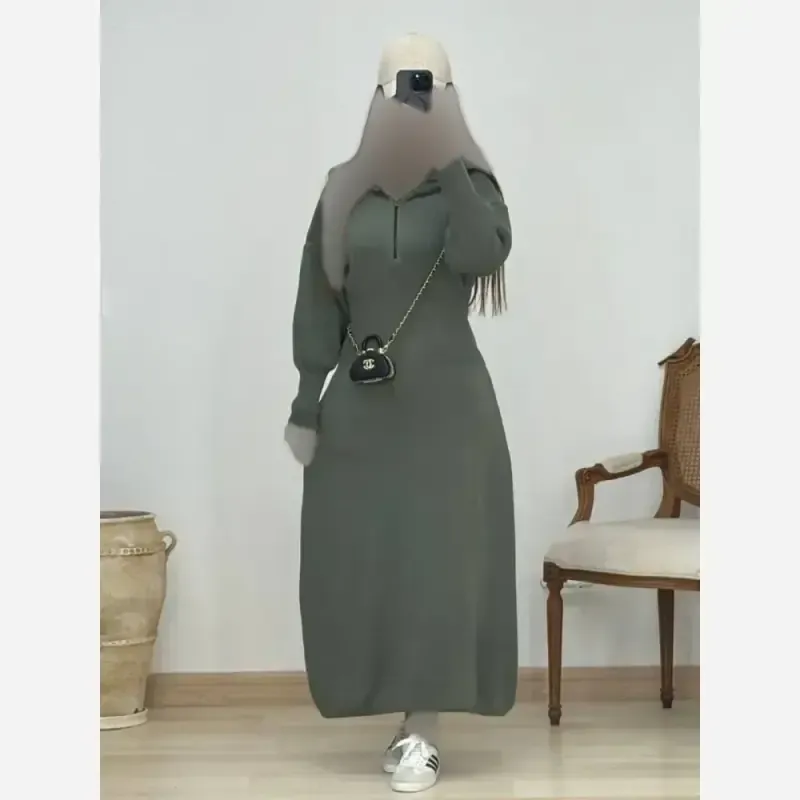 کفتان بافت زنانه طرح ساعت شنی فری سایز رنگ ذغالی و طوسی