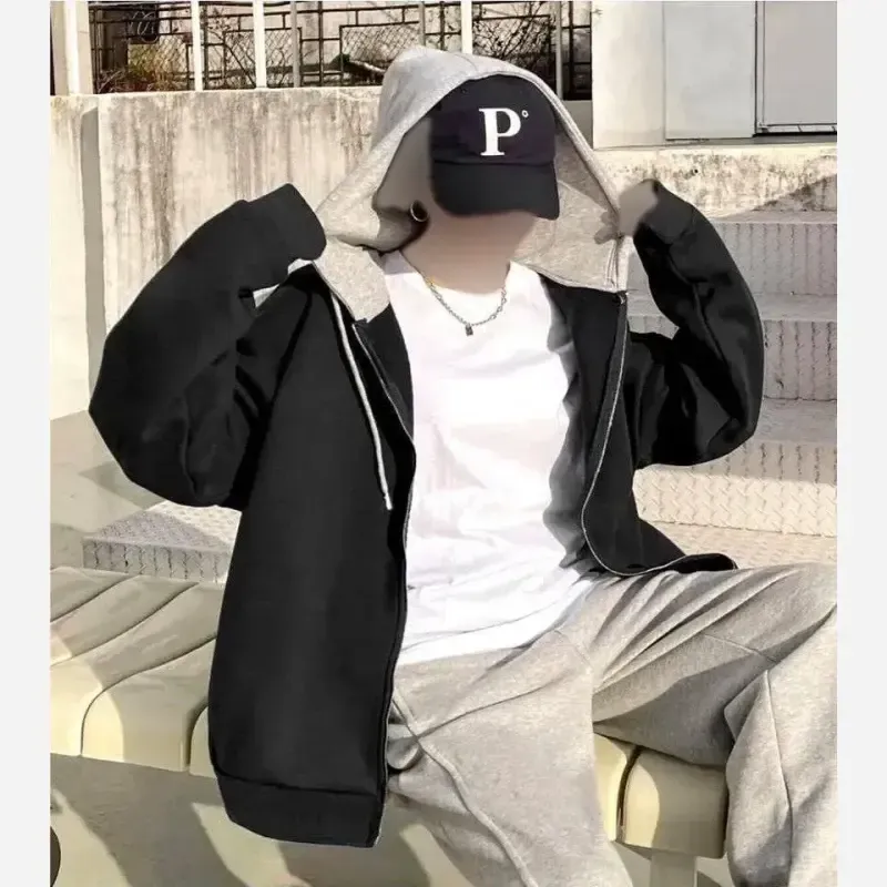 سویشرت دورس کلاه دار اسپان داخل کرکی فری سایز طوسی