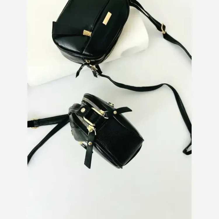 کیف ادویرو پلاس زنانه مشکی جنس شرانگ نرم مناسب روزمره سایز 14-22