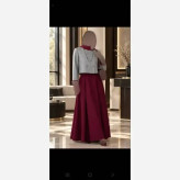ست کراپ و دامن دخترانه کت فوتر و دامن مخمل کبریتی