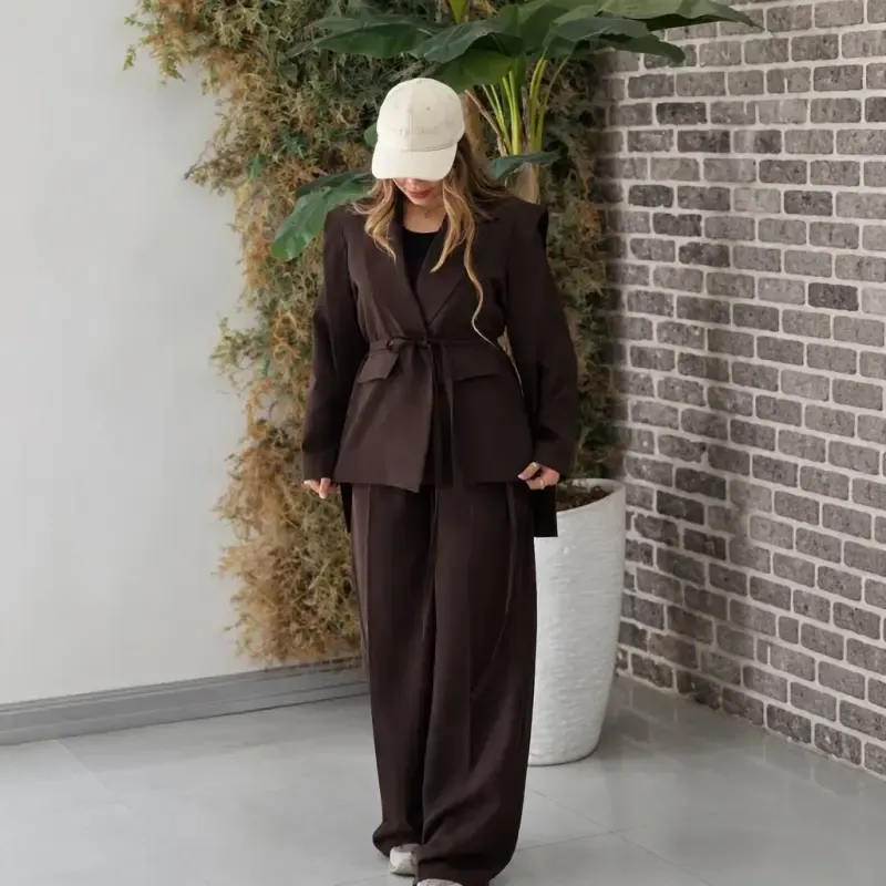 کت شلوار زنانه مدل مهلا جنس مازراتی دبل